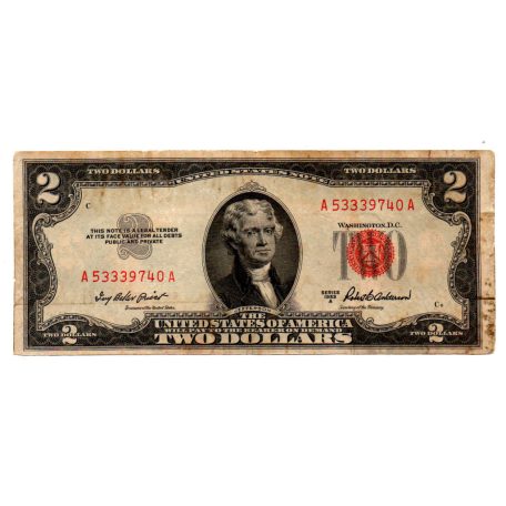 USA 2 Dollár Bankjegy 1953 A