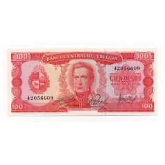 Uruguay 100 Peso Bankjegy 1967 P47a UNC