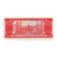 Uruguay 100 Peso Bankjegy 1967 P47a UNC