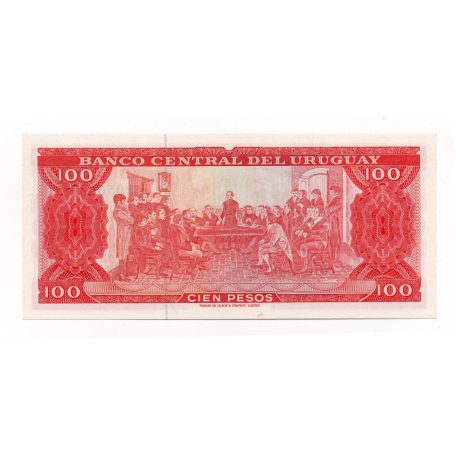 Uruguay 100 Peso Bankjegy 1967 P47a UNC