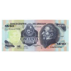 Uruguay 50 Peso Bankjegy 1989 P61A UNC G sorozat