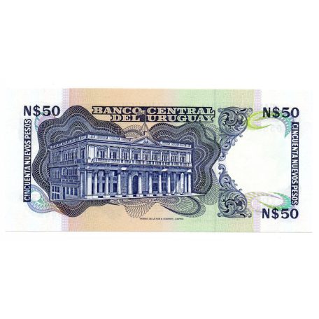 Uruguay 50 Peso Bankjegy 1988 P61A aUNC-UNC F sorozat