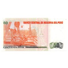 Peru 50 Intis Bankjegy 1987 P131b UNC