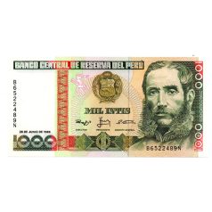 Peru 1000 Intis Bankjegy 1988 P136b UNC