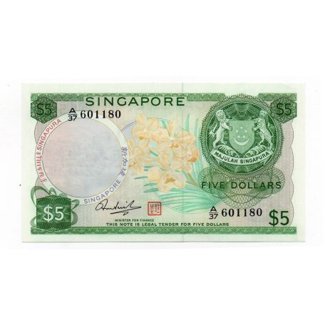 Szingapúr 5 Dollár Bankjegy 1973 P2d