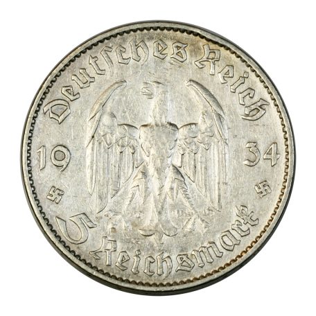 Harmadik Birodalom 5 Márka 1934 F