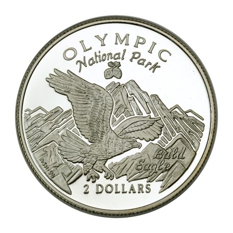 Cook-szigetek 2 Dollár 1996 Bald Eagle 10g Ag500