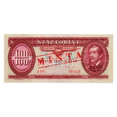   100 Forint Bankjegy 1984 MINTA lyukasztás és bélyegzés B000