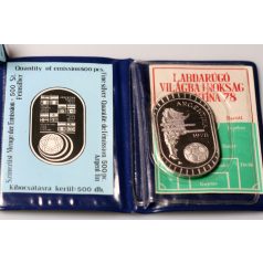   Labdarúgó Világbajnokság Argentina 1978 emlékérem kb. 70g Ag999 csak 500 példány