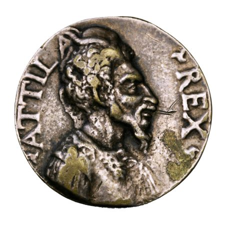 Olasz reneszánsz érem Attila a hunok királya 16-17. század H4