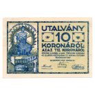 Ganz -Törzsgyár 10 Korona utalvány 1919