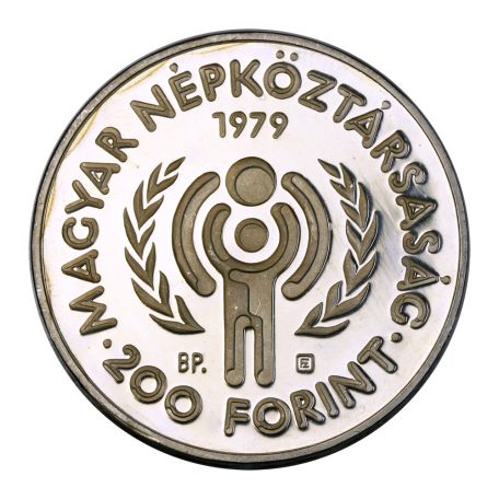 Nemzetközi Gyermekév 200 Forint 1979 PP Piedfort
