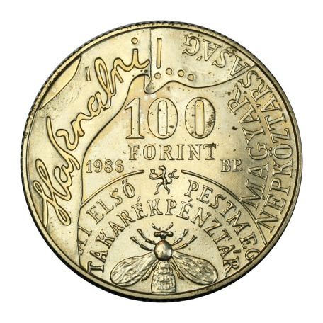 Fáy András 100 Forint 1986 BU gEF