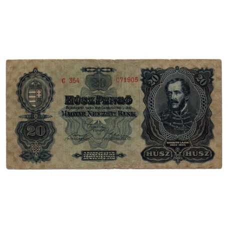 20 Pengő Bankjegy 1930 F
