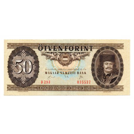 50 Forint Bankjegy 1989 gVF