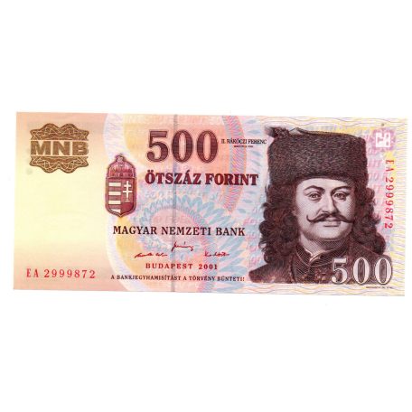500 Forint Bankjegy 2001 EA UNC