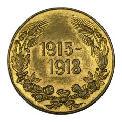   Bulgária 1933 Háborús Emlékérem 1915-1918 aranyozott kitüntetés