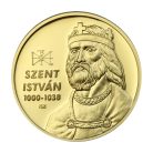 Szent István aranyozott emlékérem Nagy Magyarok Kollekció