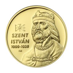   Szent István aranyozott emlékérem Nagy Magyarok Kollekció