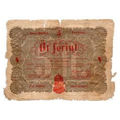 Kossuth 5 Forint Álladalmi pénzjegy 1848 G