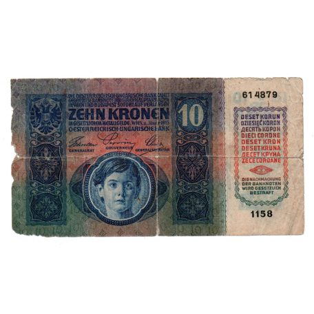10 Korona Bankjegy 1915 G