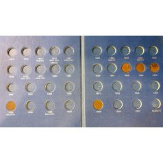 Svéd érme gyűjtői album 1 Öre 1874-1907 benne 5db érme