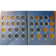 Svéd érme gyűjtői album 2 Öre 1874-1907 benne 9db érme