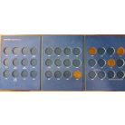 Svéd érme gyűjtői album 5 Öre 1874-1907 benne 4db érme