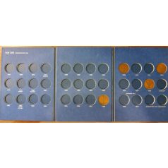 Svéd érme gyűjtői album 5 Öre 1874-1907 benne 4db érme