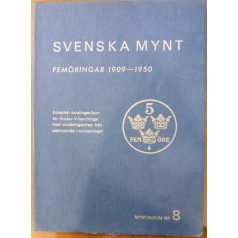   Svéd érme gyűjtői album 5 Öre 1909-1950 benne 35db érme