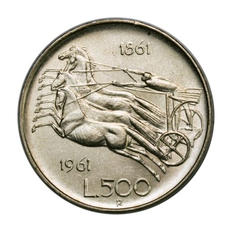 Olaszország 500 Líra 1961 R aUNC 11g Ag835