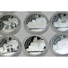 16 db Good Morning Europe 1 unciás színezüst emlékérem-sor