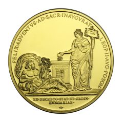   Magyar Aranyóriások sorozat II. Lipót koronázási érem 1790 UV
