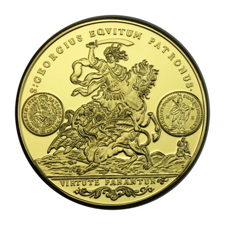 Magyar Aranyóriások sorozat III. Károly Szent György érme 1738