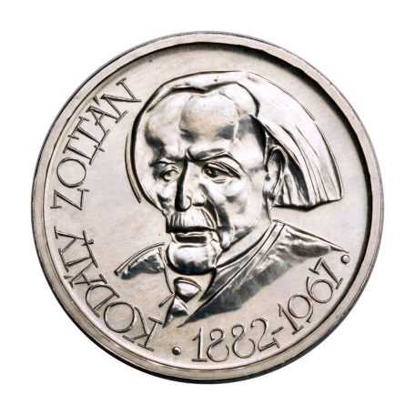 Kodály Zoltán 100 Forint 1967 BU 28g Ag750