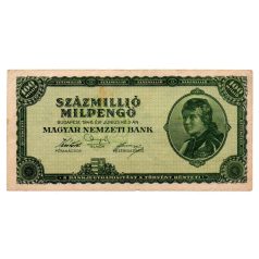 100 Millió Milpengő Bankjegy 1946 VF