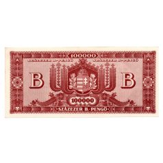 100000 B.-Pengő Bankjegy 1946 UNC