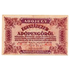 100000 Adópengő 1946 P51 alacsony sorszám 01.231
