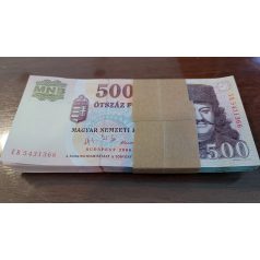   100 darab részben sorszámkövető 500 Forint Bankjegy 2006 EB