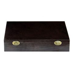   Éremtároló díszdoboz tömör fából CARUS 4 tálcás, kék belsővel