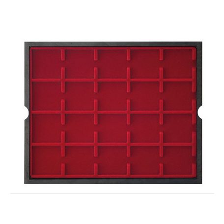 Éremtároló díszdoboz tömör fából CARUS 4 tálcás, kék belsővel