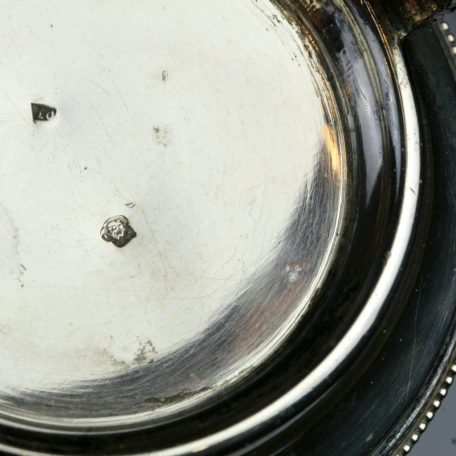 Ezüst füles kis tárgy, esküvői gyűrű hordozó 77,73g Ag800