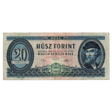 20 Forint Bankjegy 1969 aVF-VF