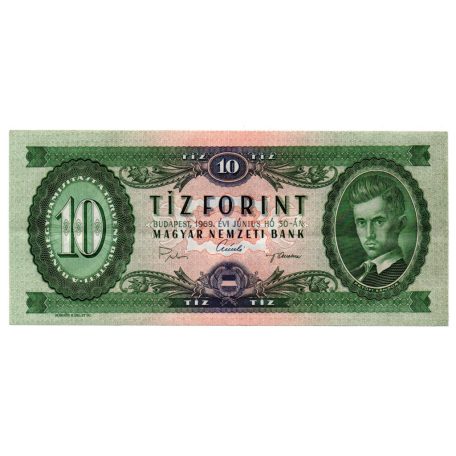 10 Forint Bankjegy 1969 EF