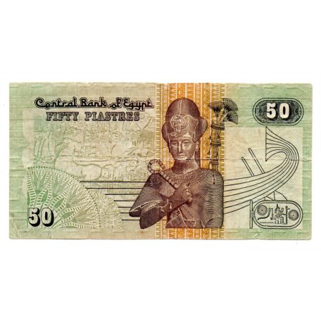 Egyiptom 50 Piaszter Bankjegy 2000 Pick:62.f Ritkább év!