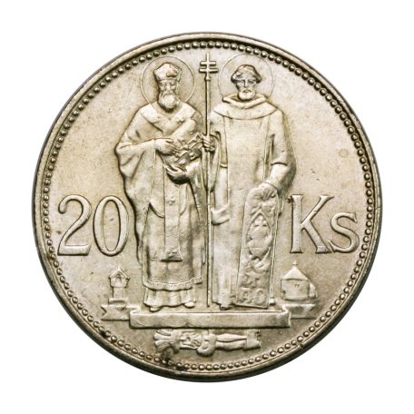 Szlovákia 20 Korona 1941 VF 14,93g Ag500
