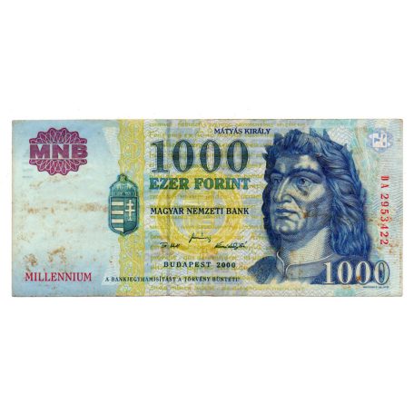 1000 Forint Bankjegy Millennium 2000 DA F