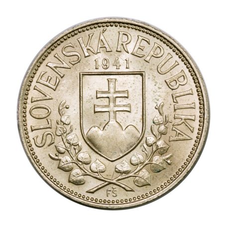 Szlovákia 20 Korona 1941 Dupla kereszt a templomon, RITKA