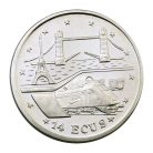 Gibraltár 14 ECU 1994 PP Csatorna-alagút 10g Ag925