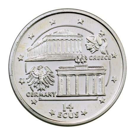 Gibraltár 14 ECU 1994 PP 10g Ag925